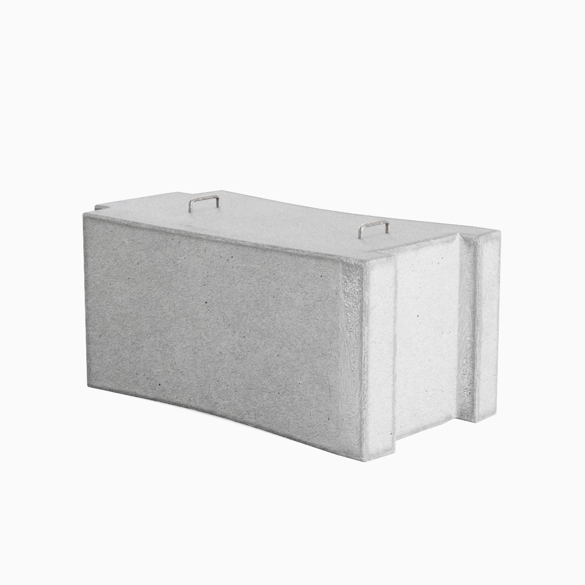 Concrete Traffic Barrier 02 Low-poly 3D model_1