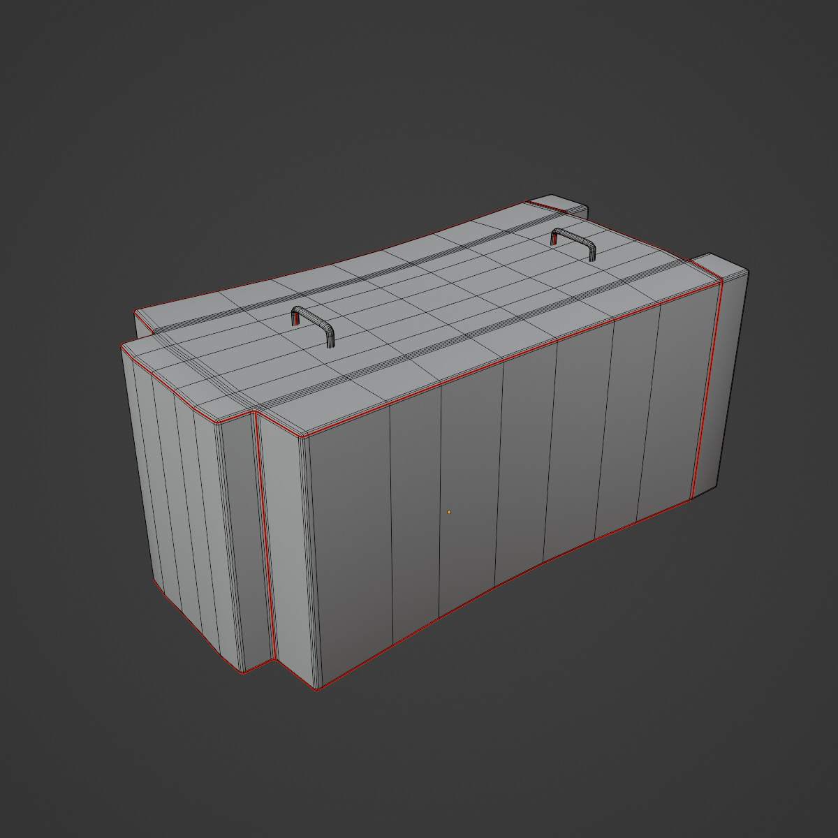 Concrete Traffic Barrier 02 Low-poly 3D model_8