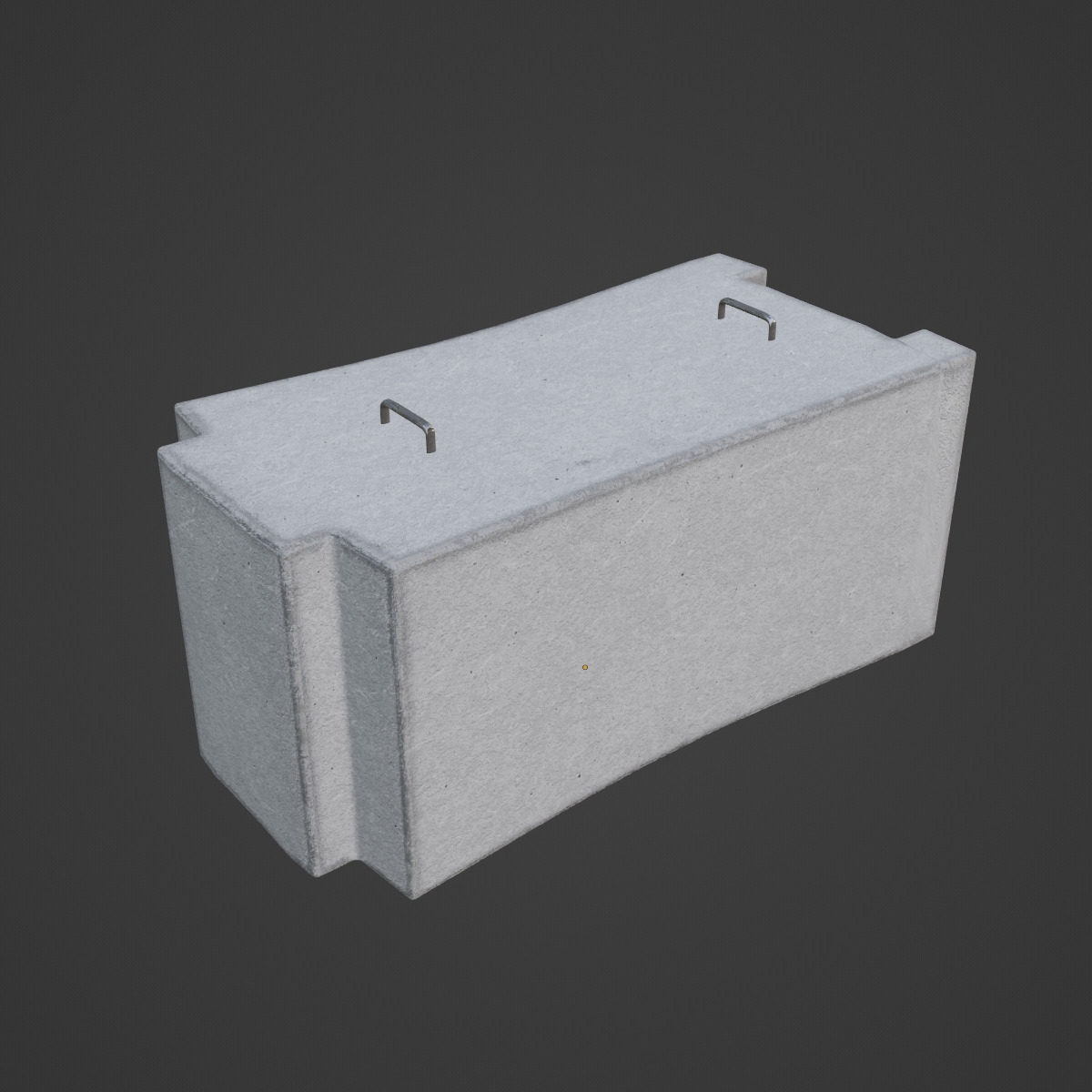 Concrete Traffic Barrier 02 Low-poly 3D model_6