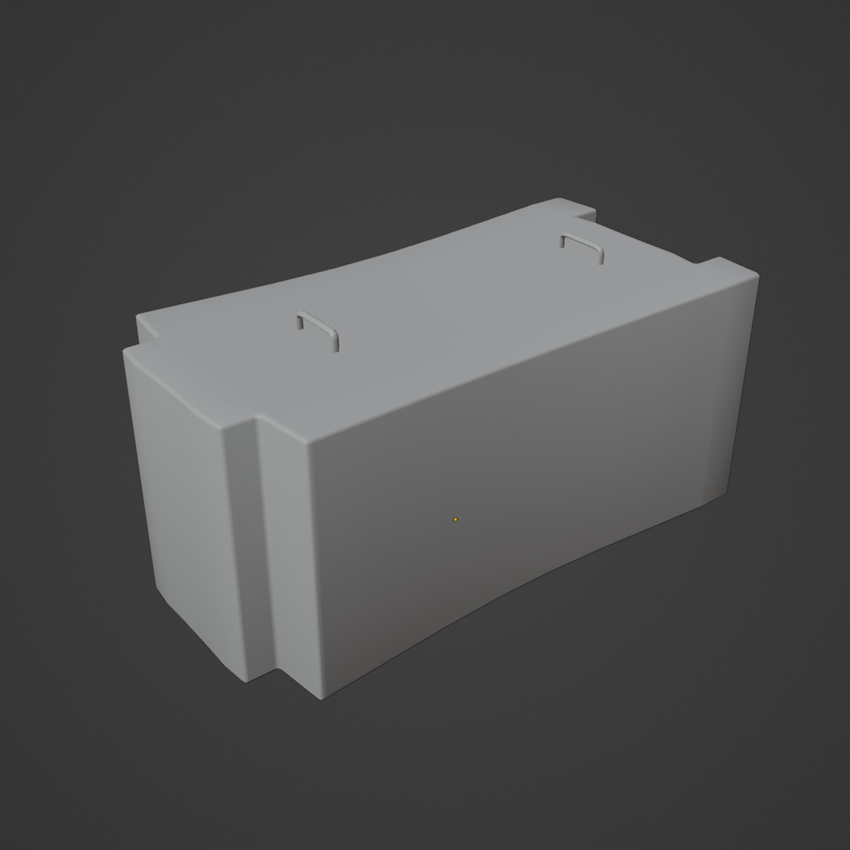 Concrete Traffic Barrier 02 Low-poly 3D model_9