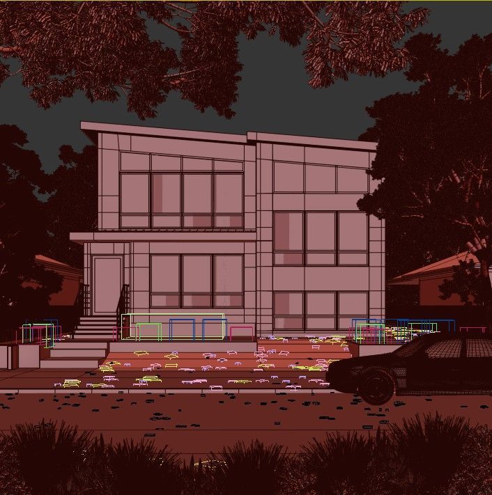 Modern House Exterior 3D Model  Realistic Visualization Low-poly 3D model_3