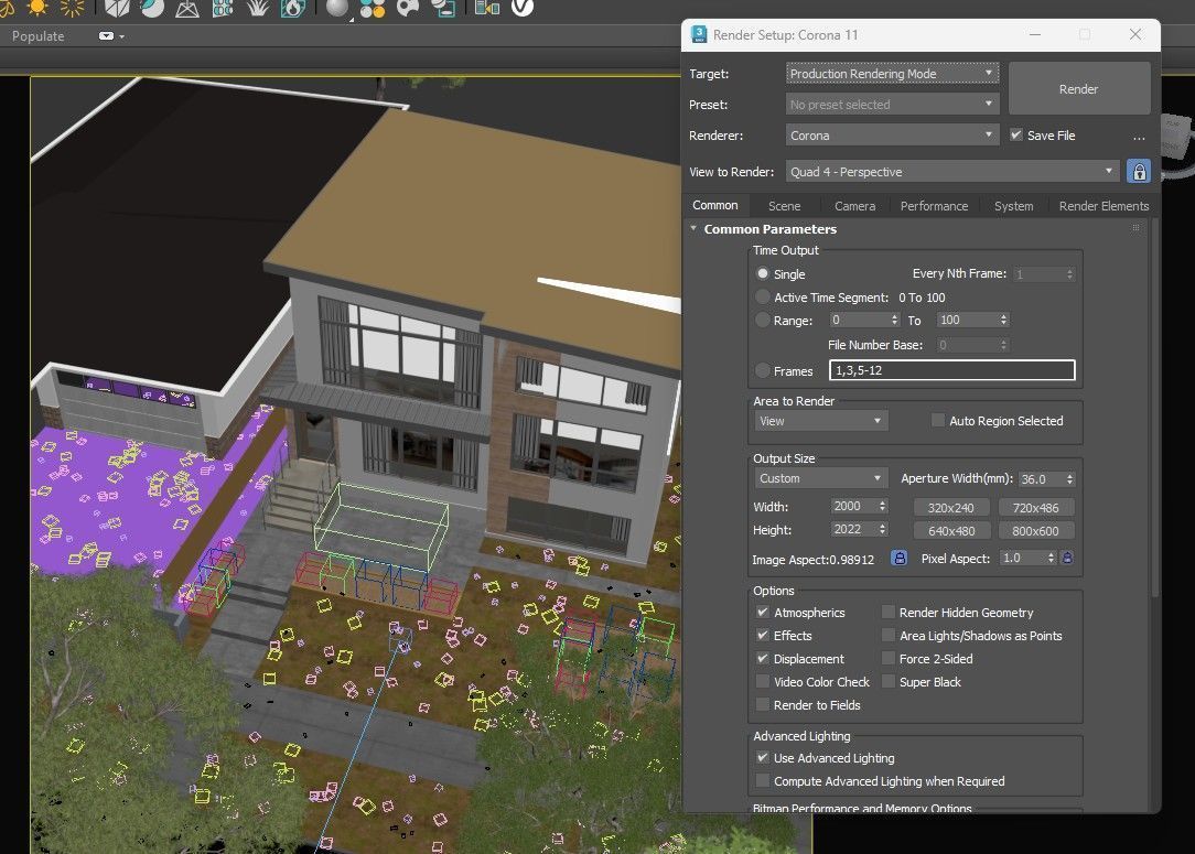 Modern House Exterior 3D Model  Realistic Visualization Low-poly 3D model_4