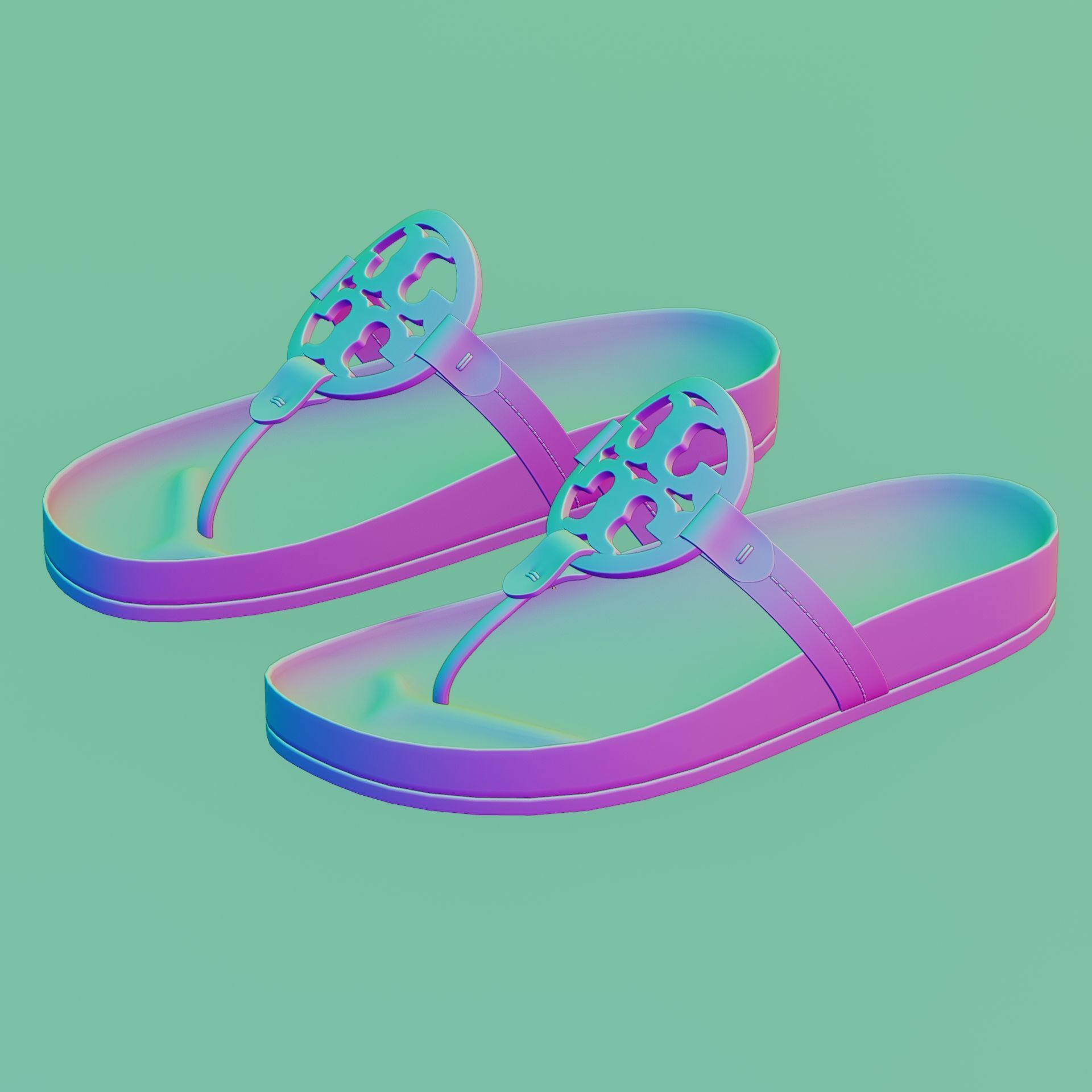 Tory Burch Miller Cloud Sandals 3D model_9