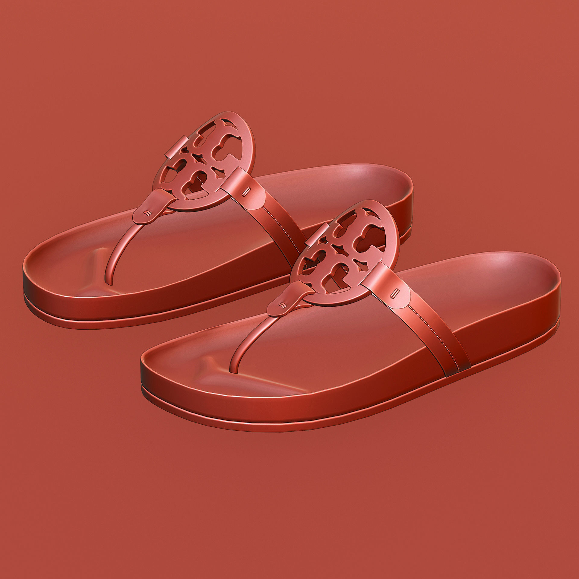 Tory Burch Miller Cloud Sandals 3D model_7