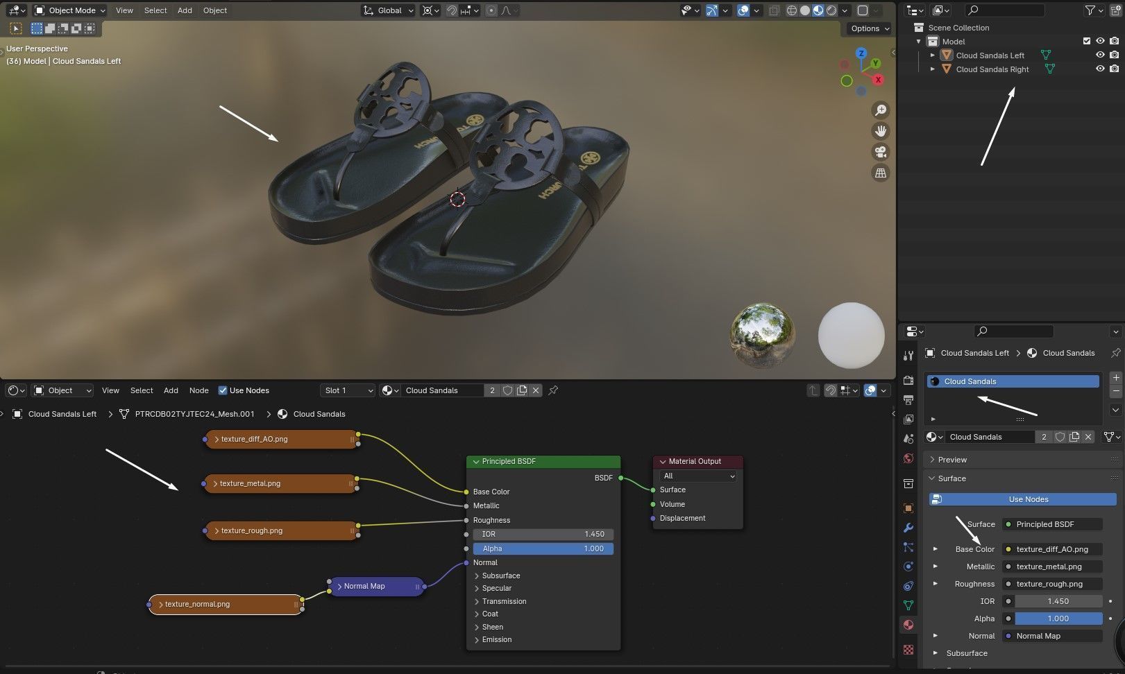 Tory Burch Miller Cloud Sandals 3D model_10