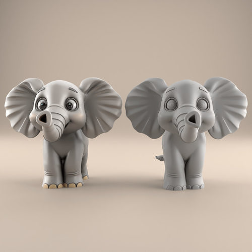 Cute 3D Elephant STL File for Fun Decor 3D print model