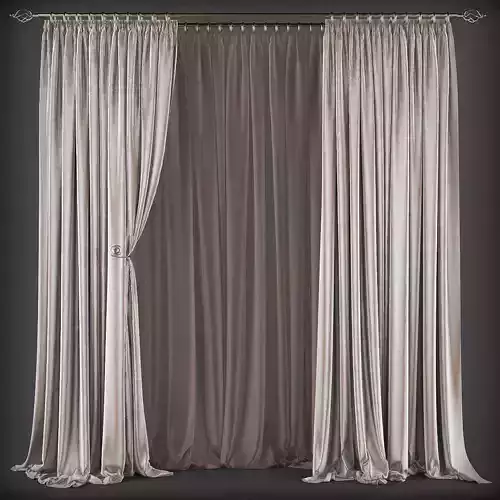 Curtain 3D model 200