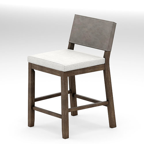 PBR Modern Bar Stool Low-poly 3D model