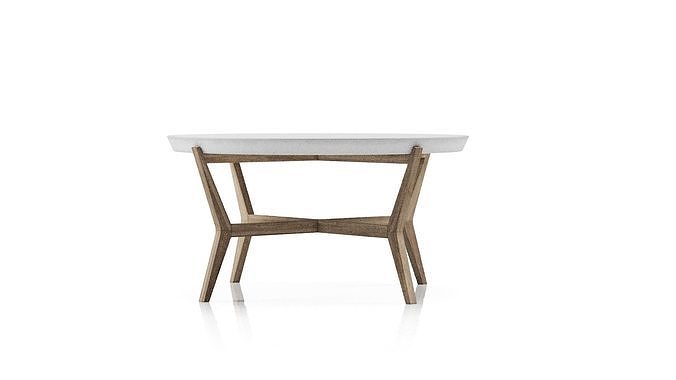 Pottery Barn  Raylan Concrete Outdoor Coffee Table 3D model