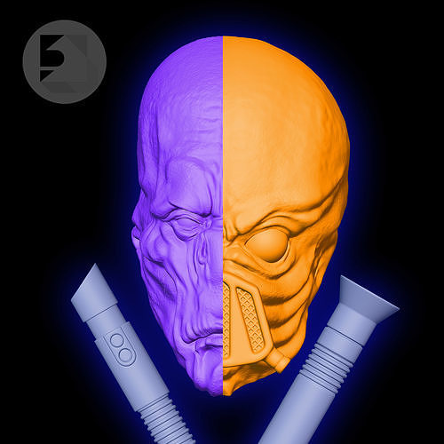 Darth tenebrous and Darth plagius 1to6 3D print model