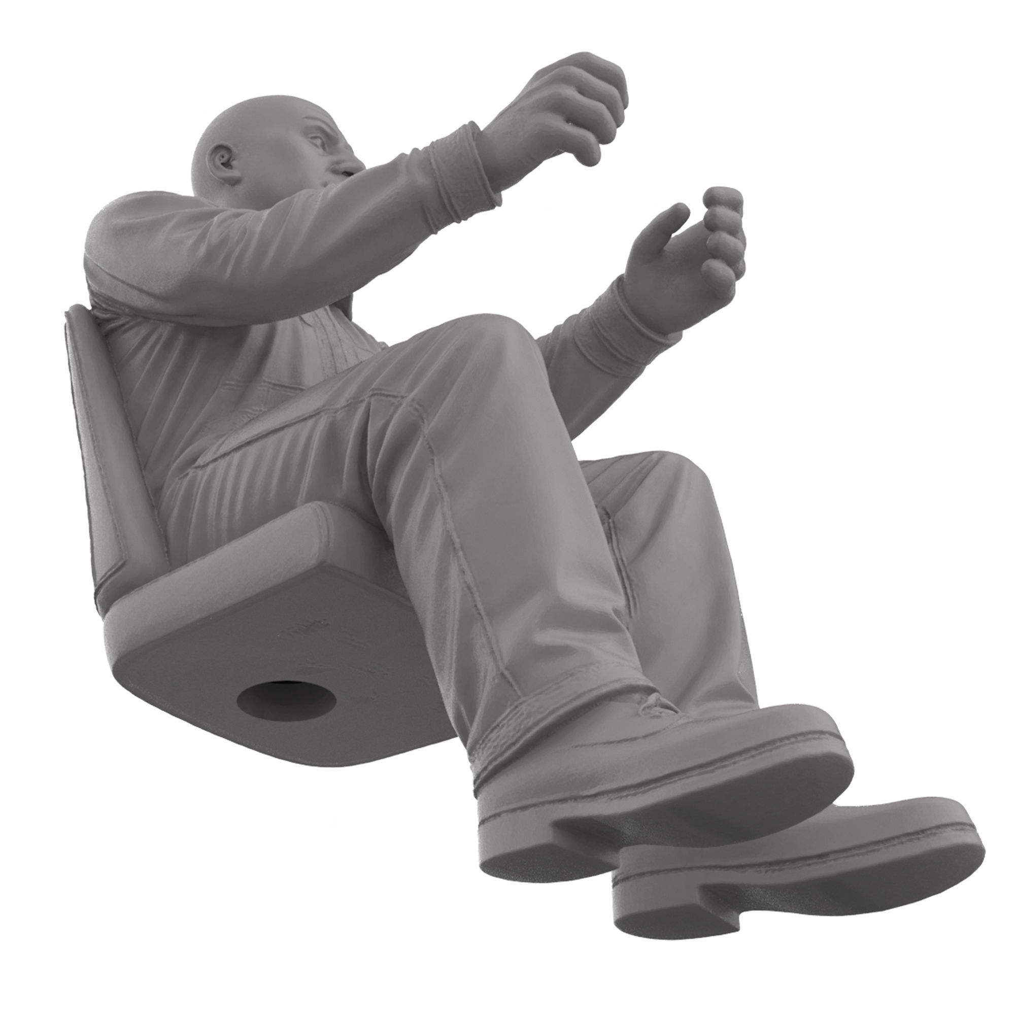 Free STL The Bruiser 90s Driver Figure Free 3D print model_7