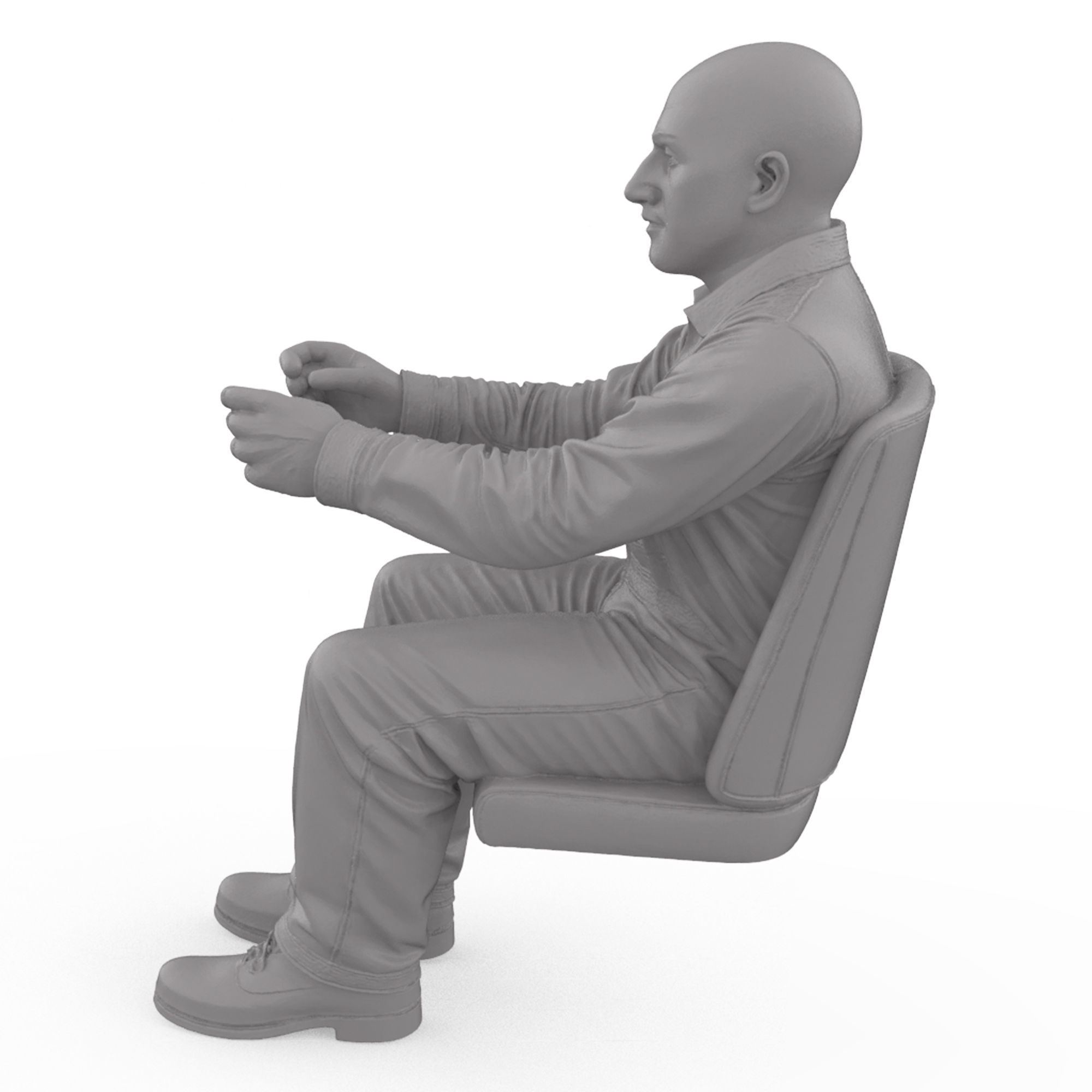 Free STL The Bruiser 90s Driver Figure Free 3D print model_5