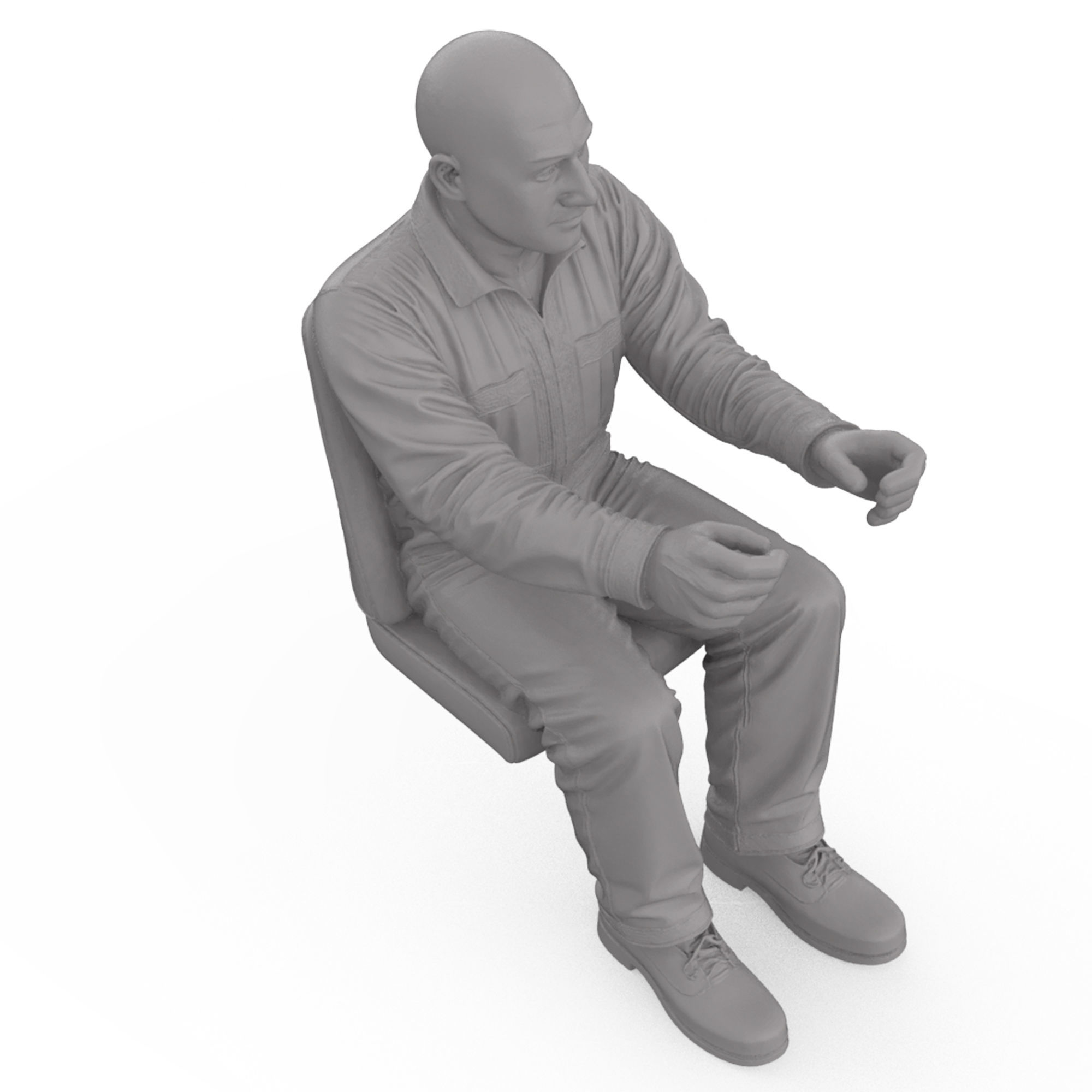 Free STL The Bruiser 90s Driver Figure Free 3D print model_6