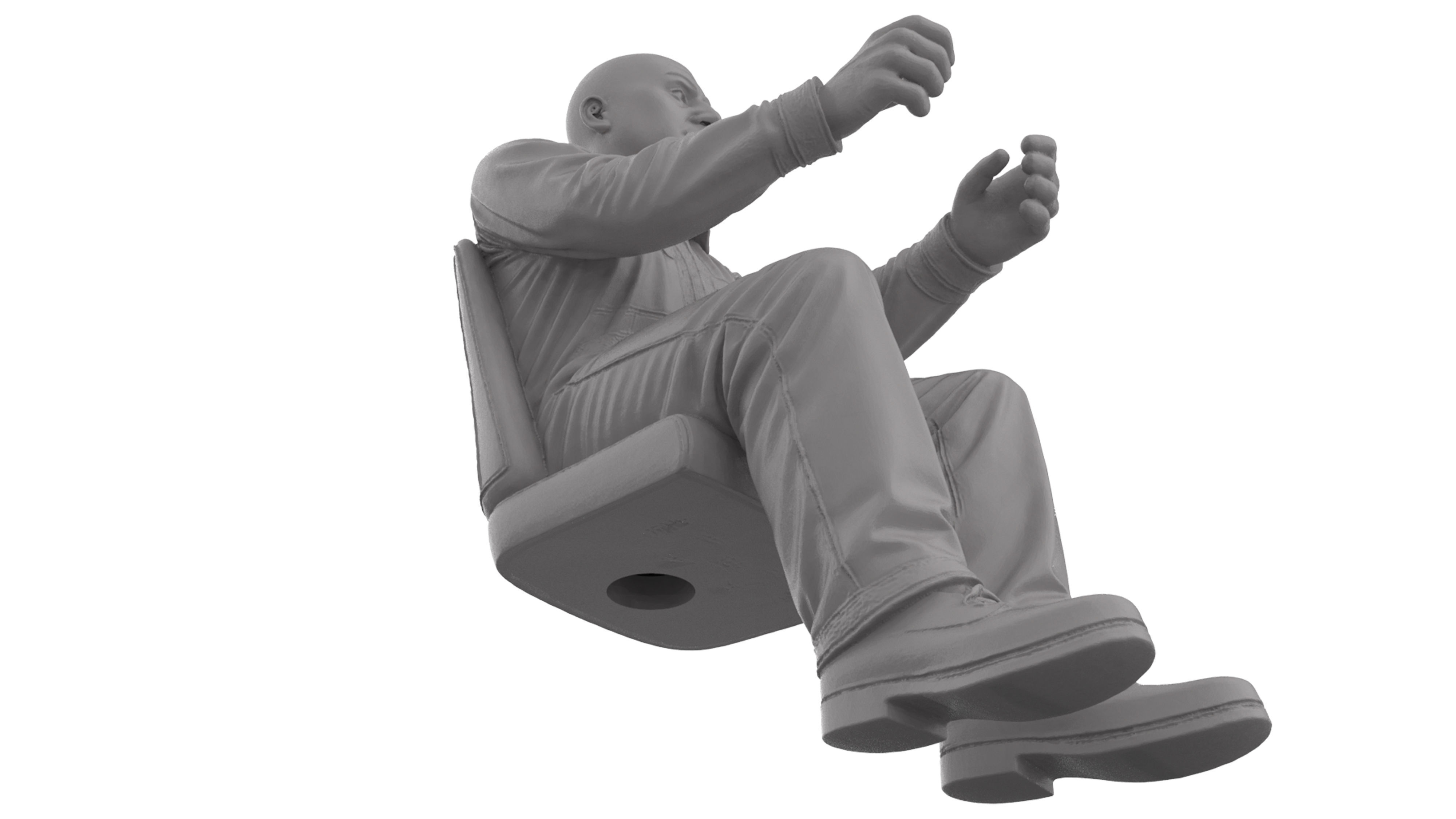Free STL The Bruiser 90s Driver Figure Free 3D print model_2