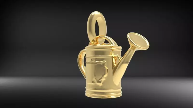 watering can Pendant Necklace Charm Bracelet Jewelry 3D print model