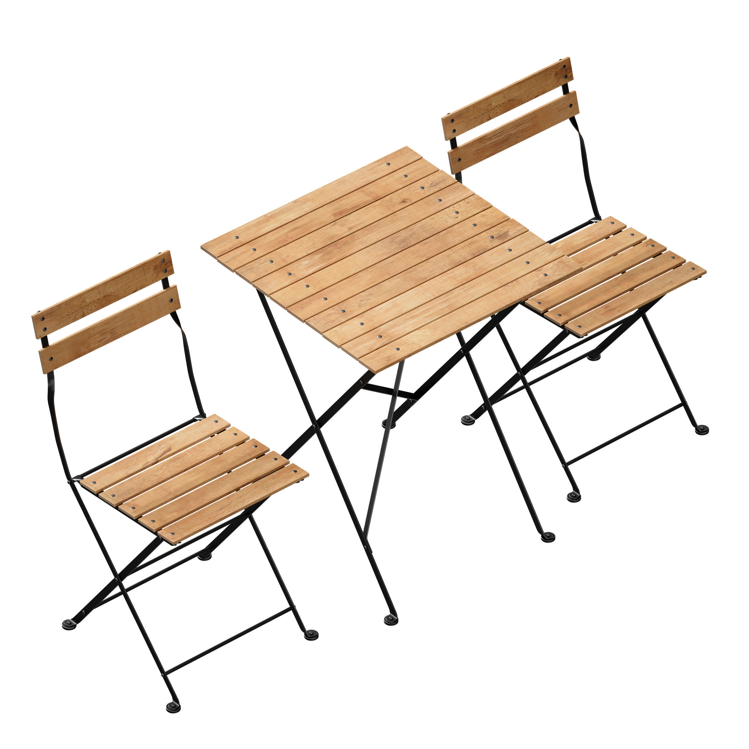 Outdoor Folding Furniture Outdoor Terrace Cafe Furniture 3D model_3