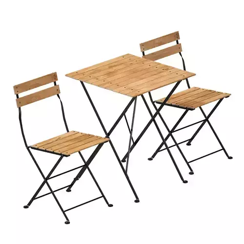 Outdoor Folding Furniture Outdoor Terrace Cafe Furniture 3D model