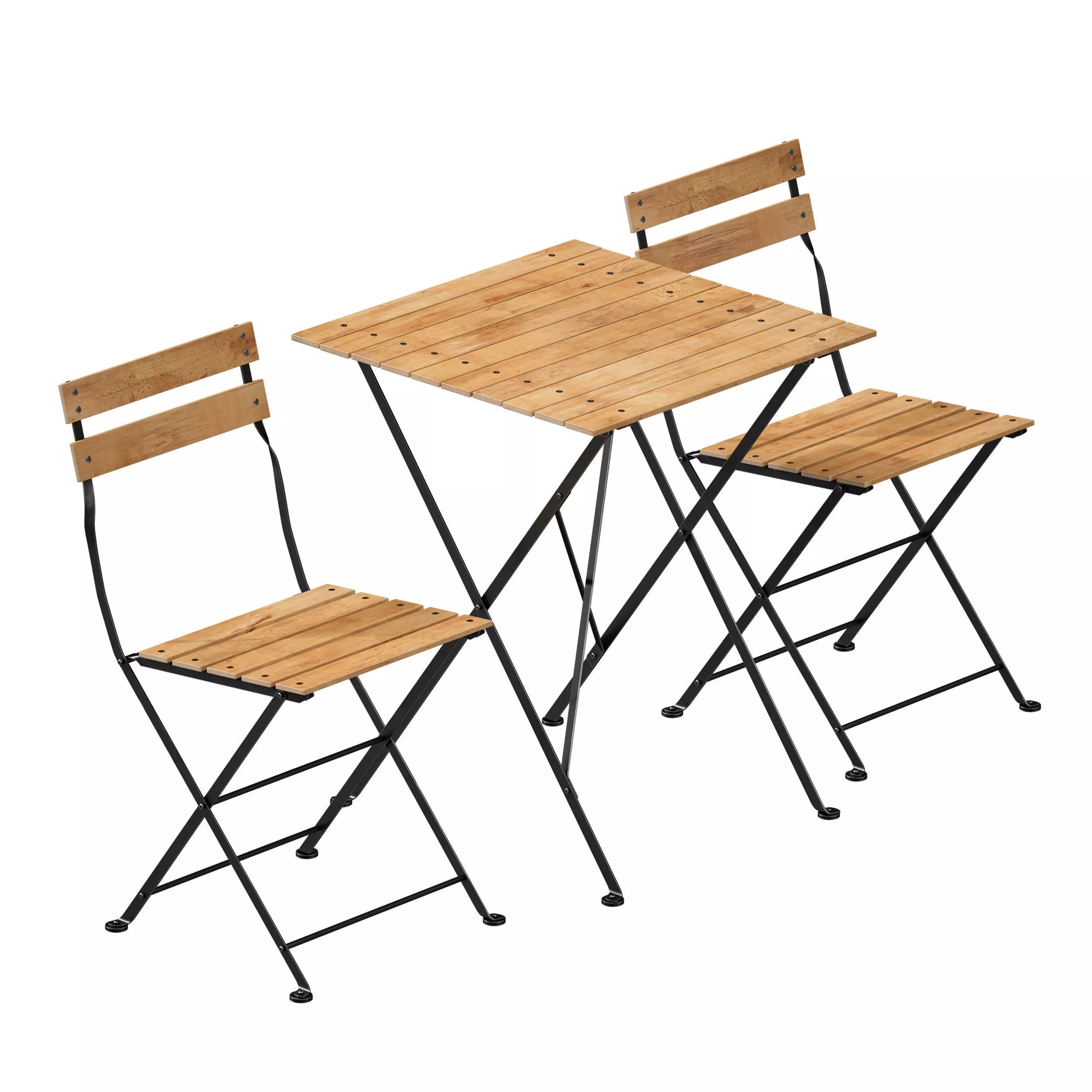 Outdoor Folding Furniture Outdoor Terrace Cafe Furniture 3D model_0