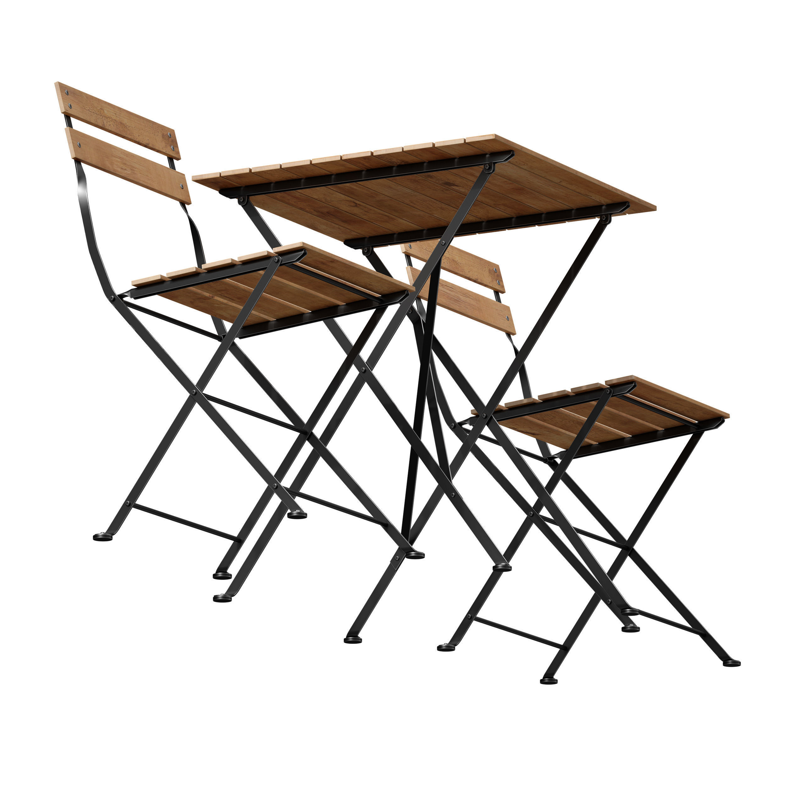 Outdoor Folding Furniture Outdoor Terrace Cafe Furniture 3D model_2