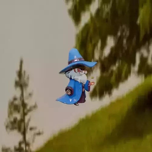 Whimsical Wizard Figure 3D