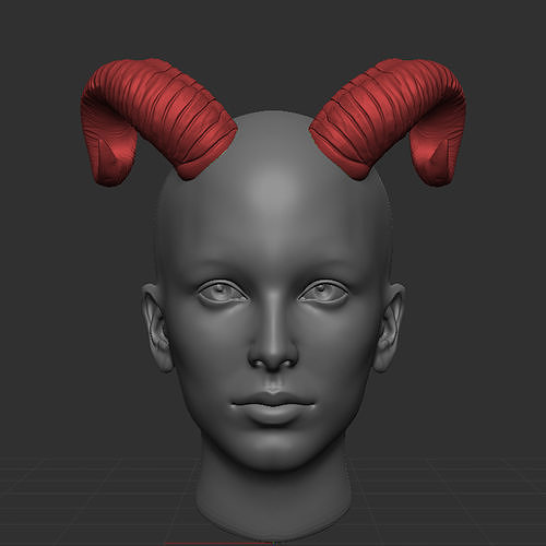 Ram Style Demon Horns 3D print model