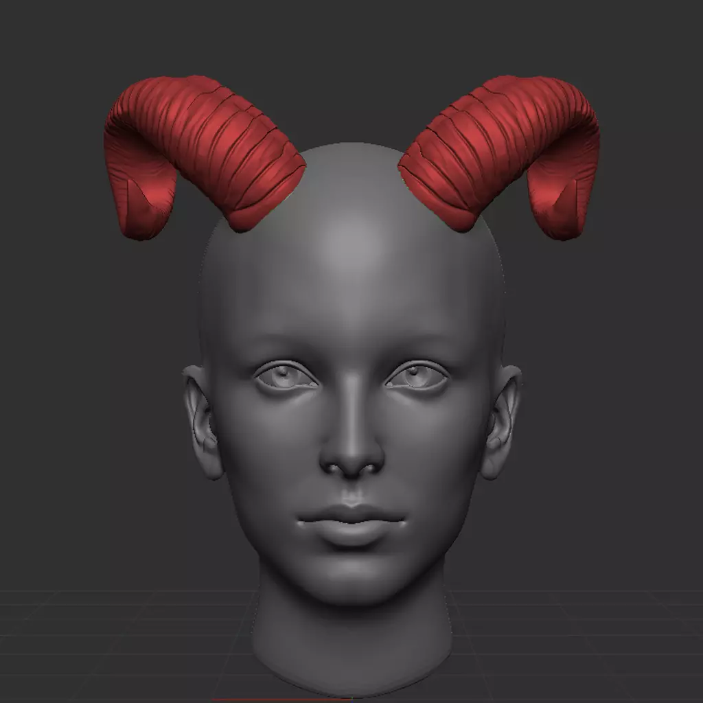 Ram Style Demon Horns 3D print model