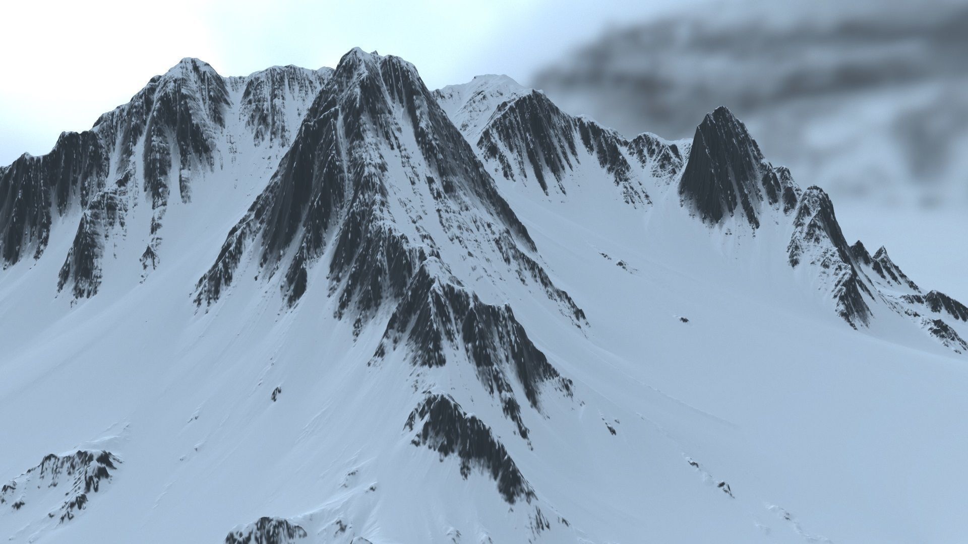 Snow Mountain 3D model_1