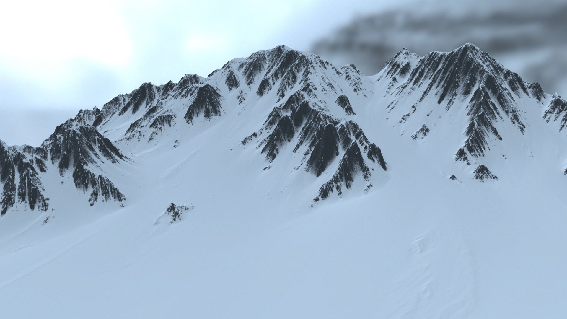Snow Mountain 3D model_6