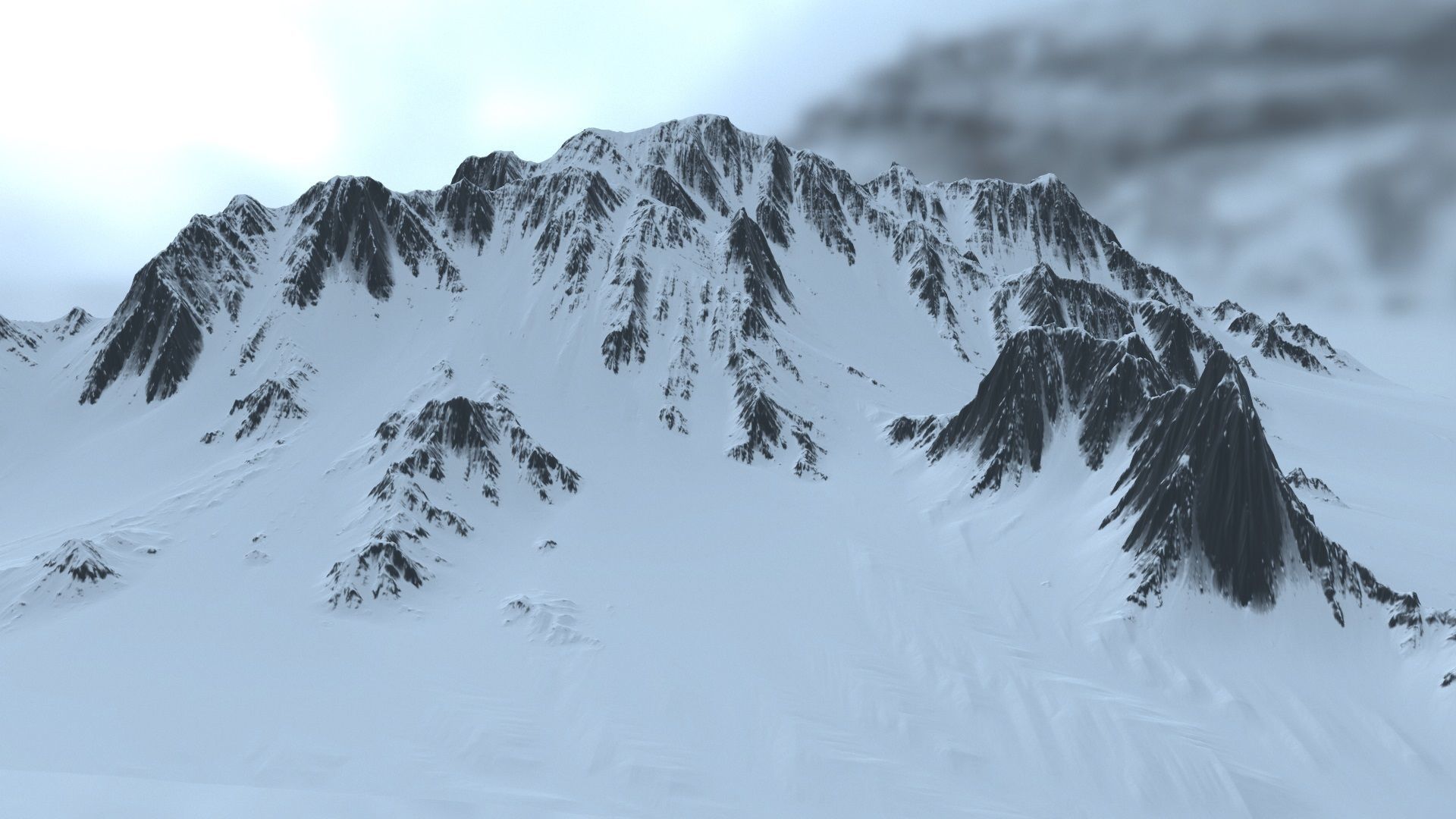 Snow Mountain 3D model_4