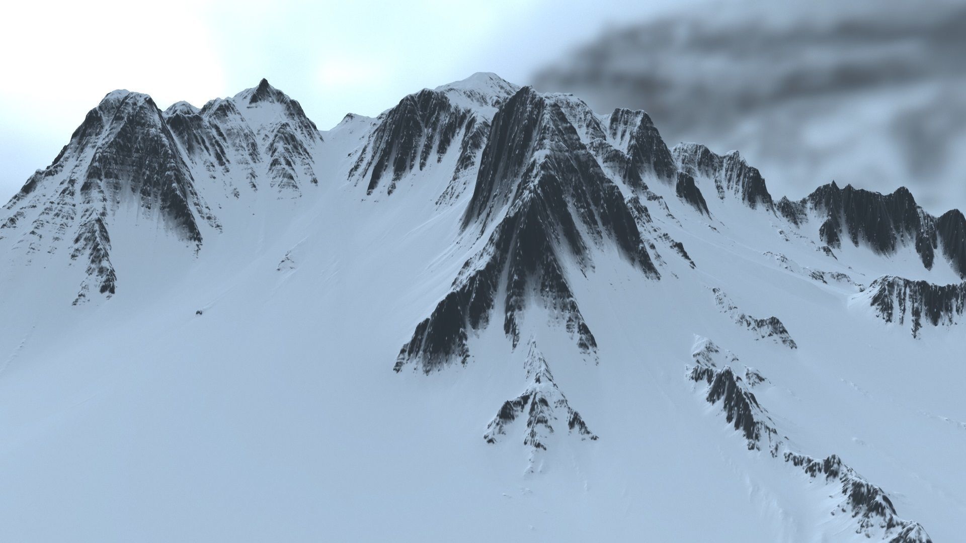 Snow Mountain 3D model_9