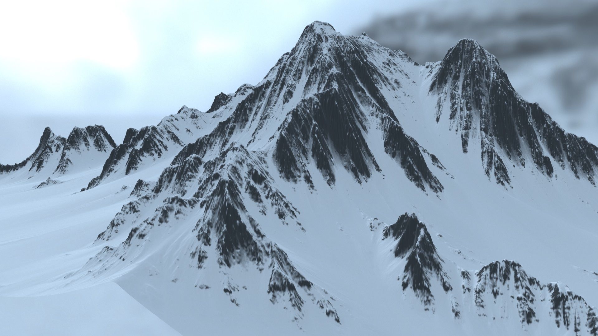 Snow Mountain 3D model_2