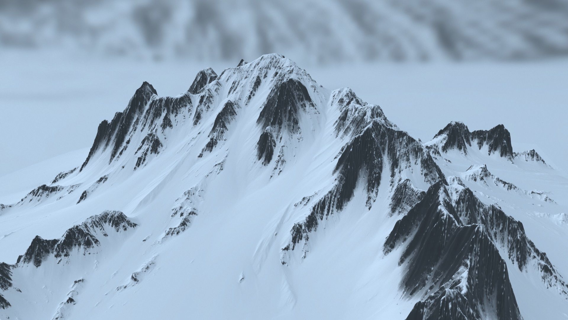 Snow Mountain 3D model_3