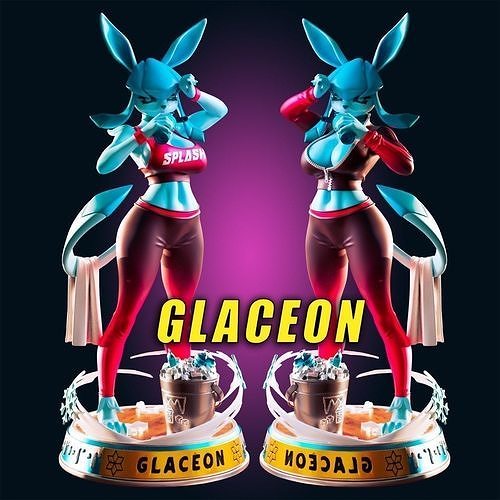 18 ADULT Glaceon Pokemon Figure Model Diorama 3D print model