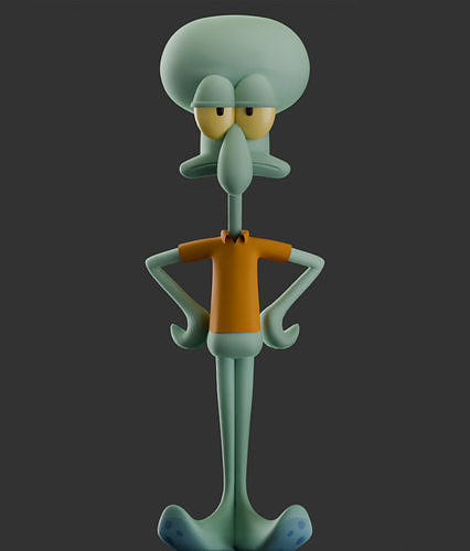 Squidward Tentacles  Stylized 3D Character Model  Low-poly 3D model