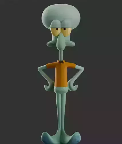 Squidward Tentacles  Stylized 3D Character Model 