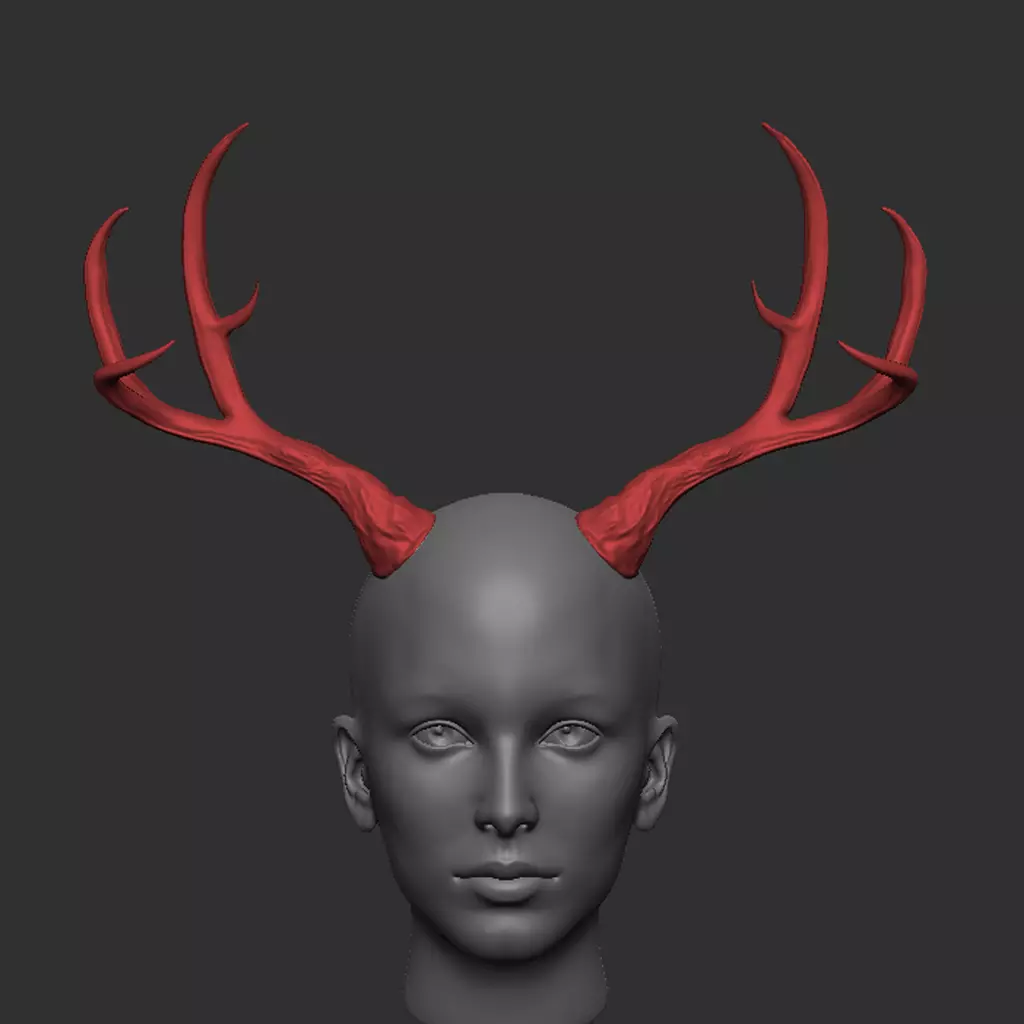 Horns DEER DRUID 3D print model_0