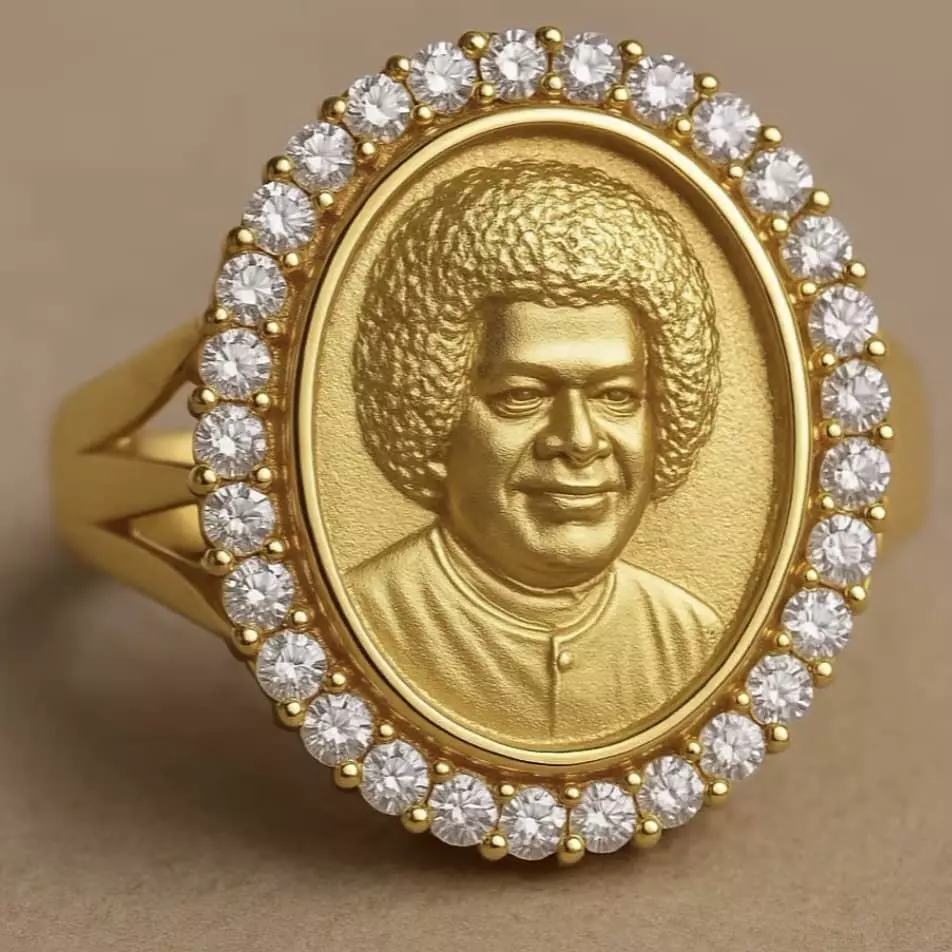 Sathya Sai Baba  RING  3D print model_0