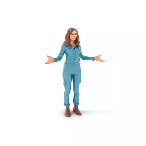 Female Explorer Rigged and Animated D Character Model Low-poly 3D model