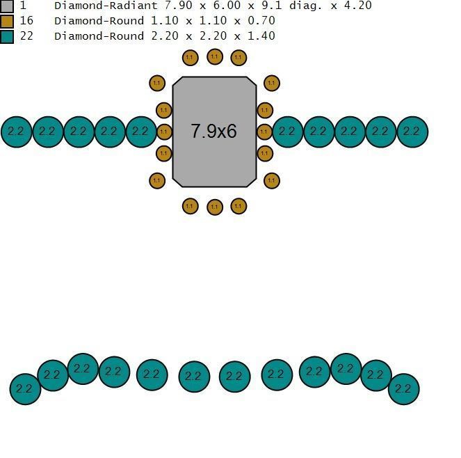 Engagement Ring with Wedding Band 3D print model_13