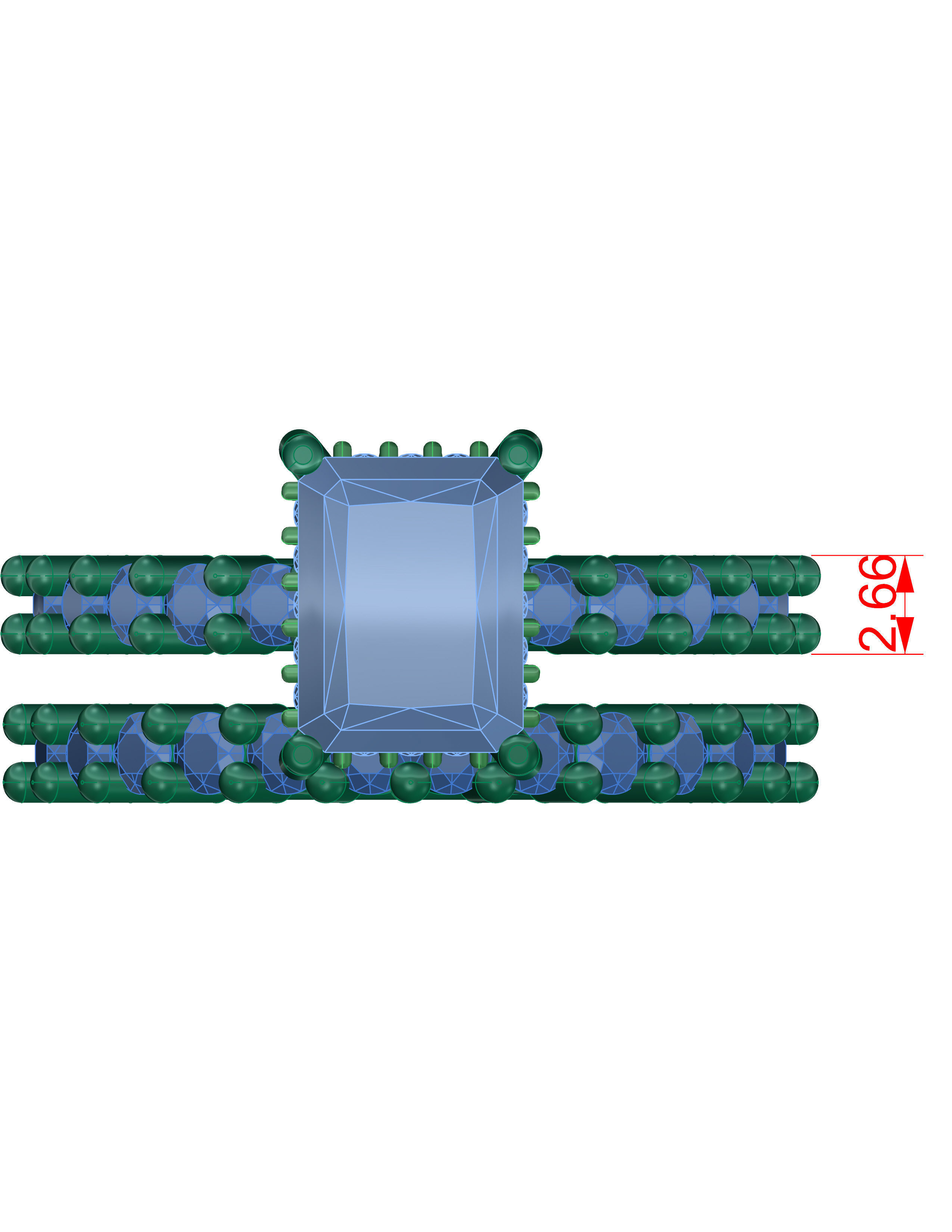 Engagement Ring with Wedding Band 3D print model_5