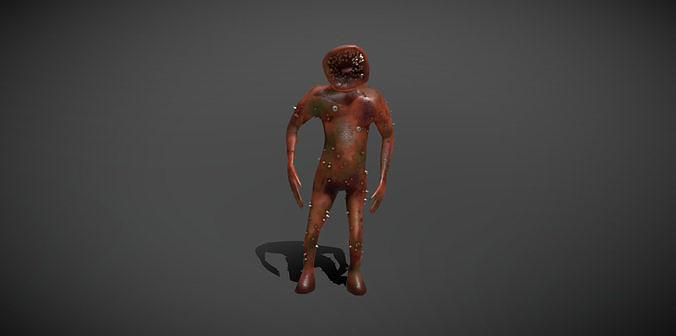 Animated Monster Character Low-poly 3D model