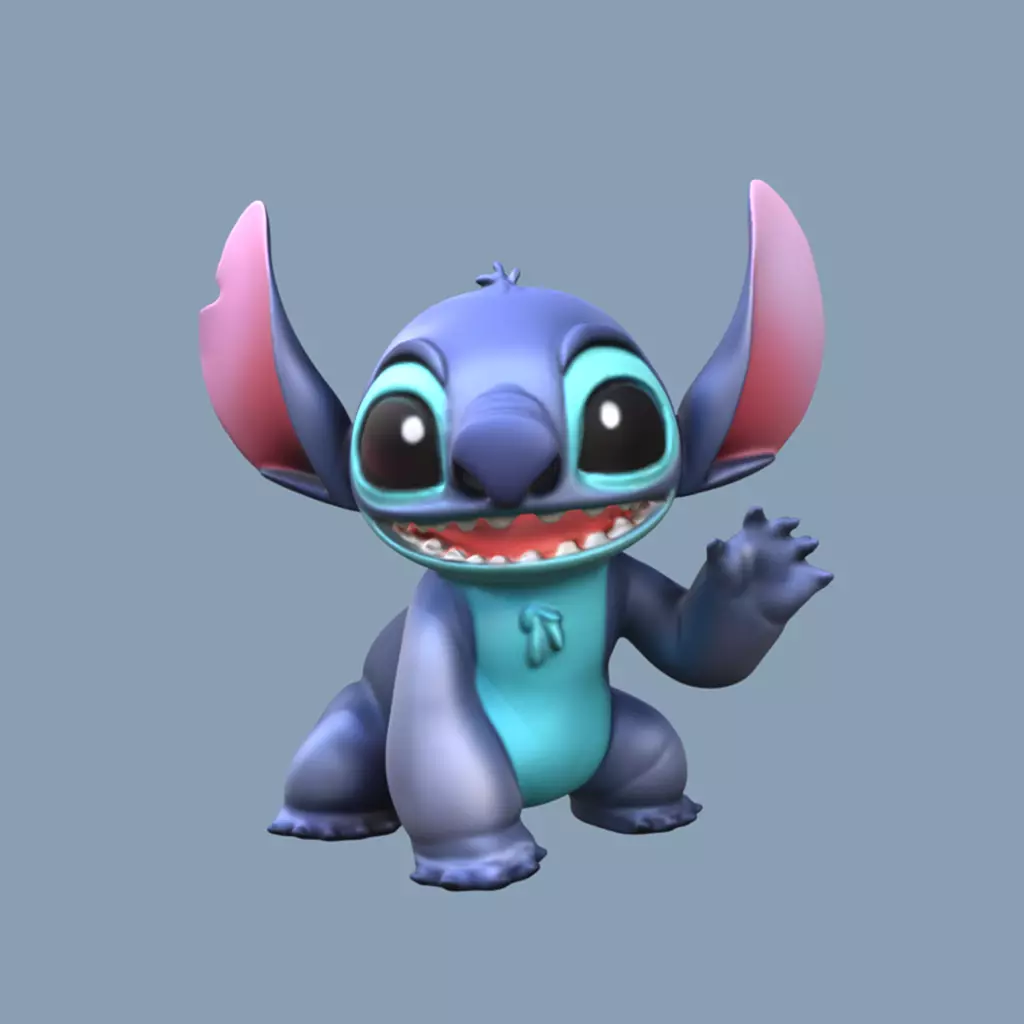 Stitch Figurine  3D Printable Toy Inspired by Lilo Stitch 3D print model_0
