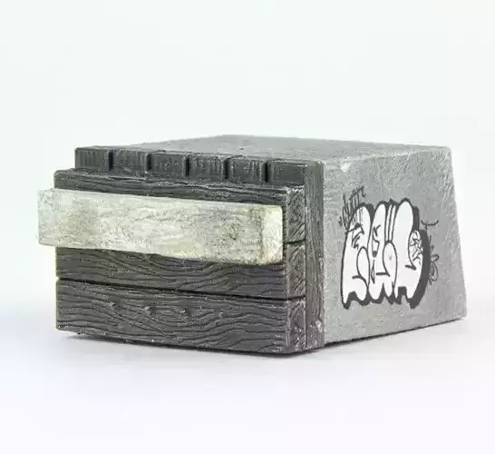 H0 Concrete buffer stop - resin