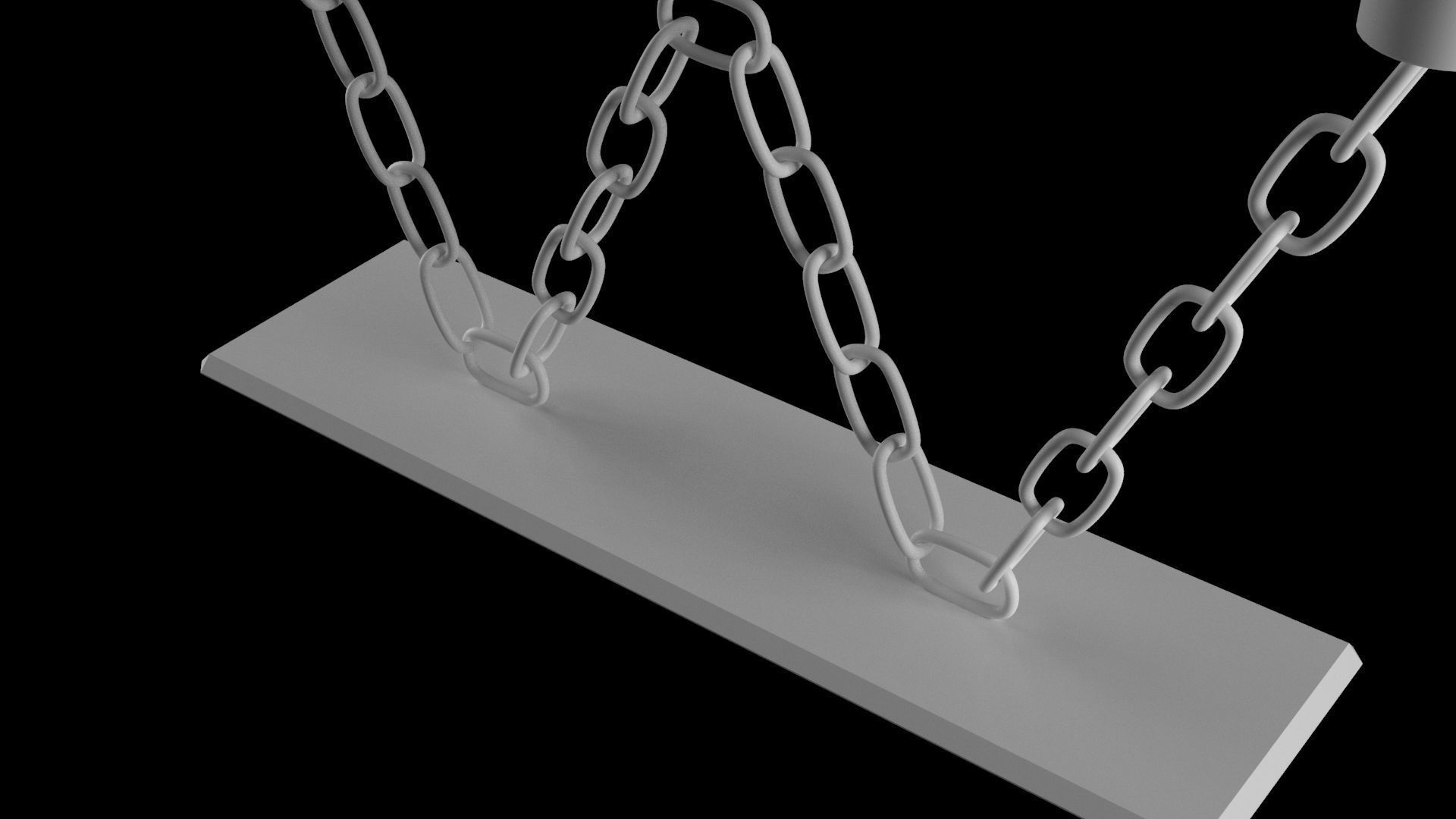 Chain W Candleholder White Color 3D model_2
