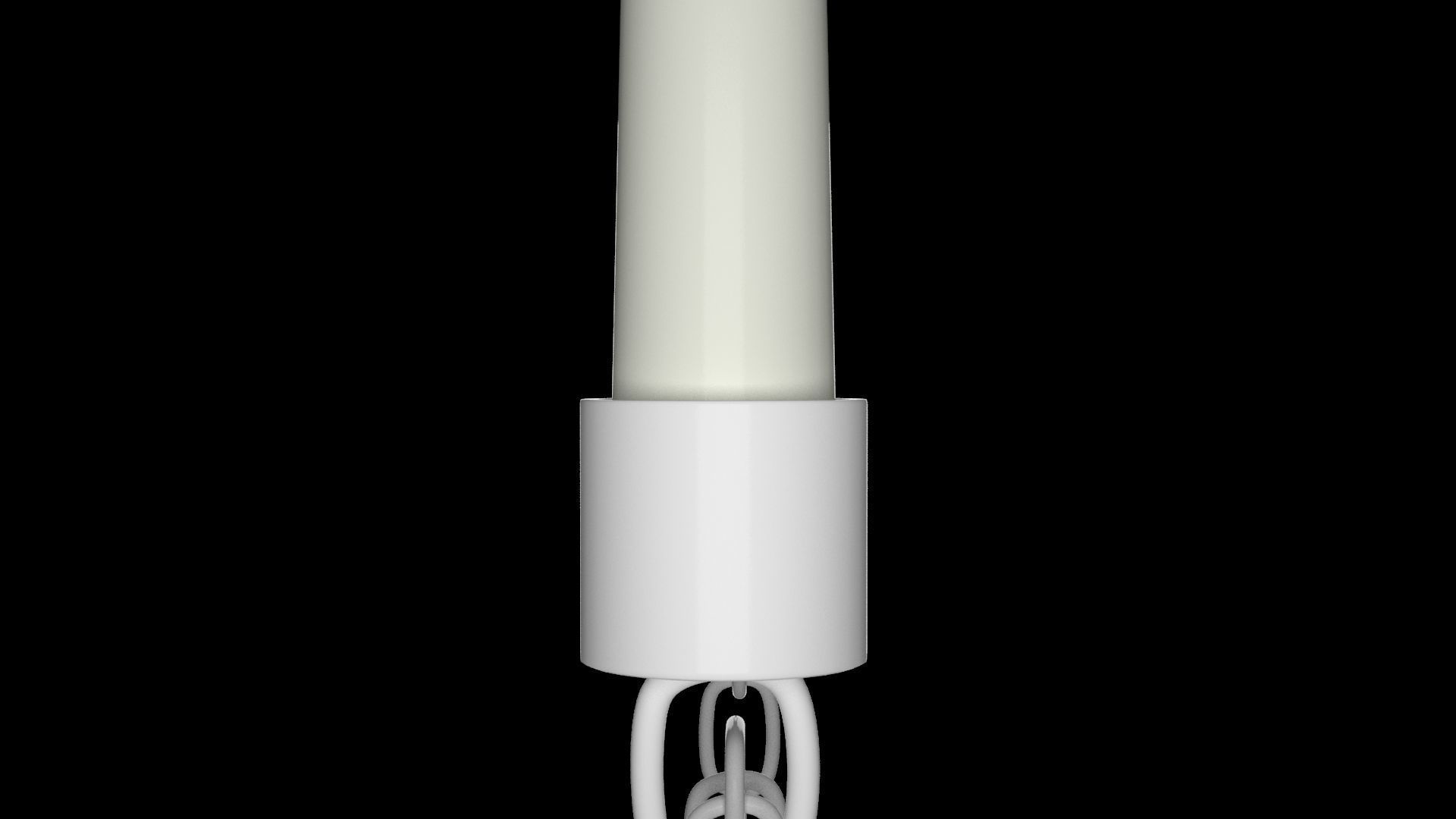 Chain W Candleholder White Color 3D model_1