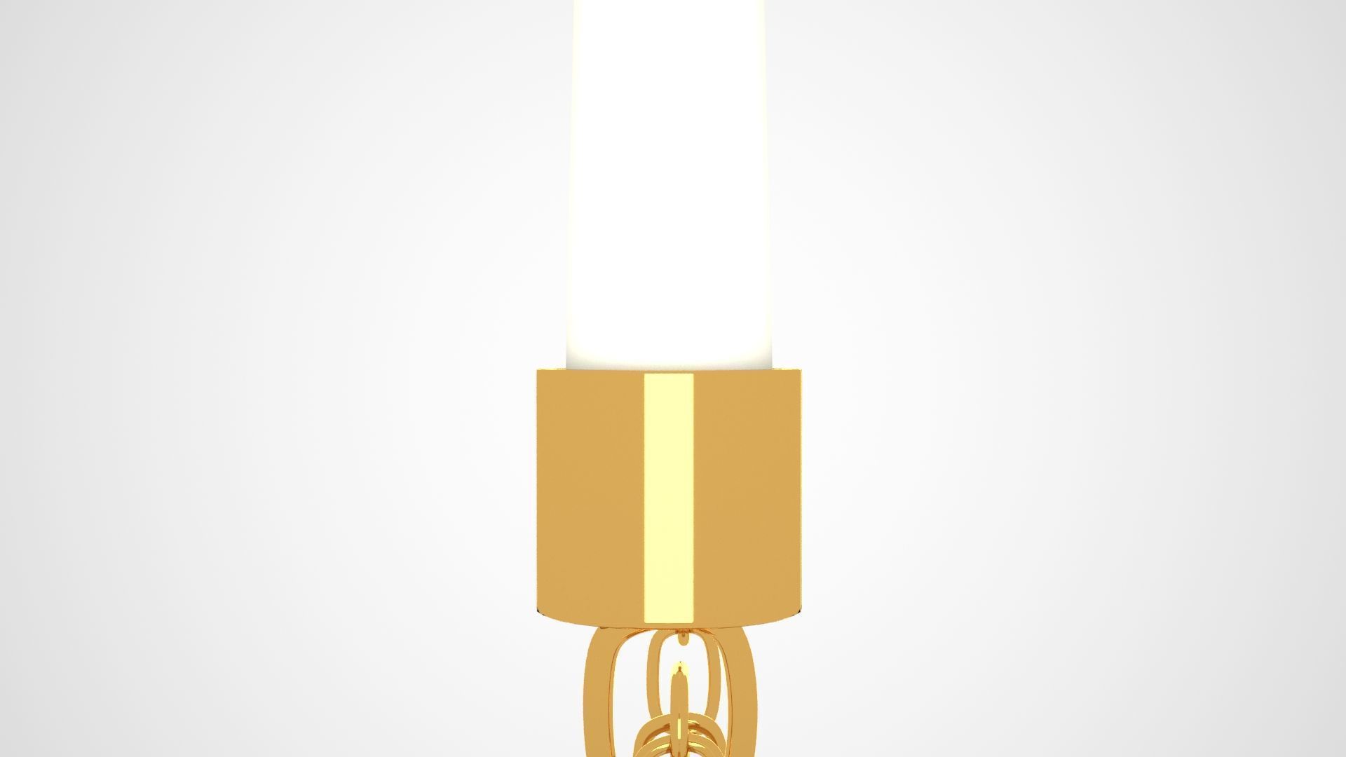 Chain W Candleholder Gold Color 3D model_1