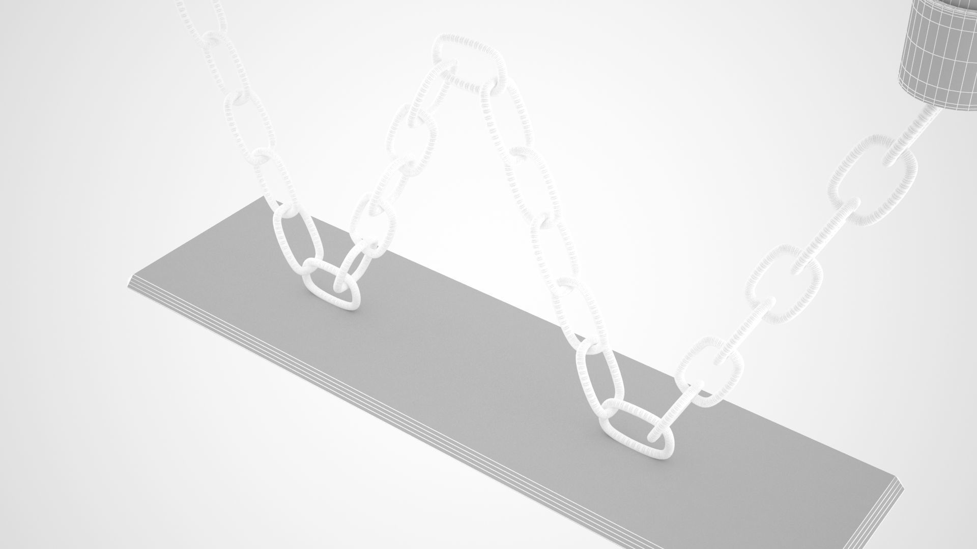Chain W Candleholder Clear Glass Color 3D model_5