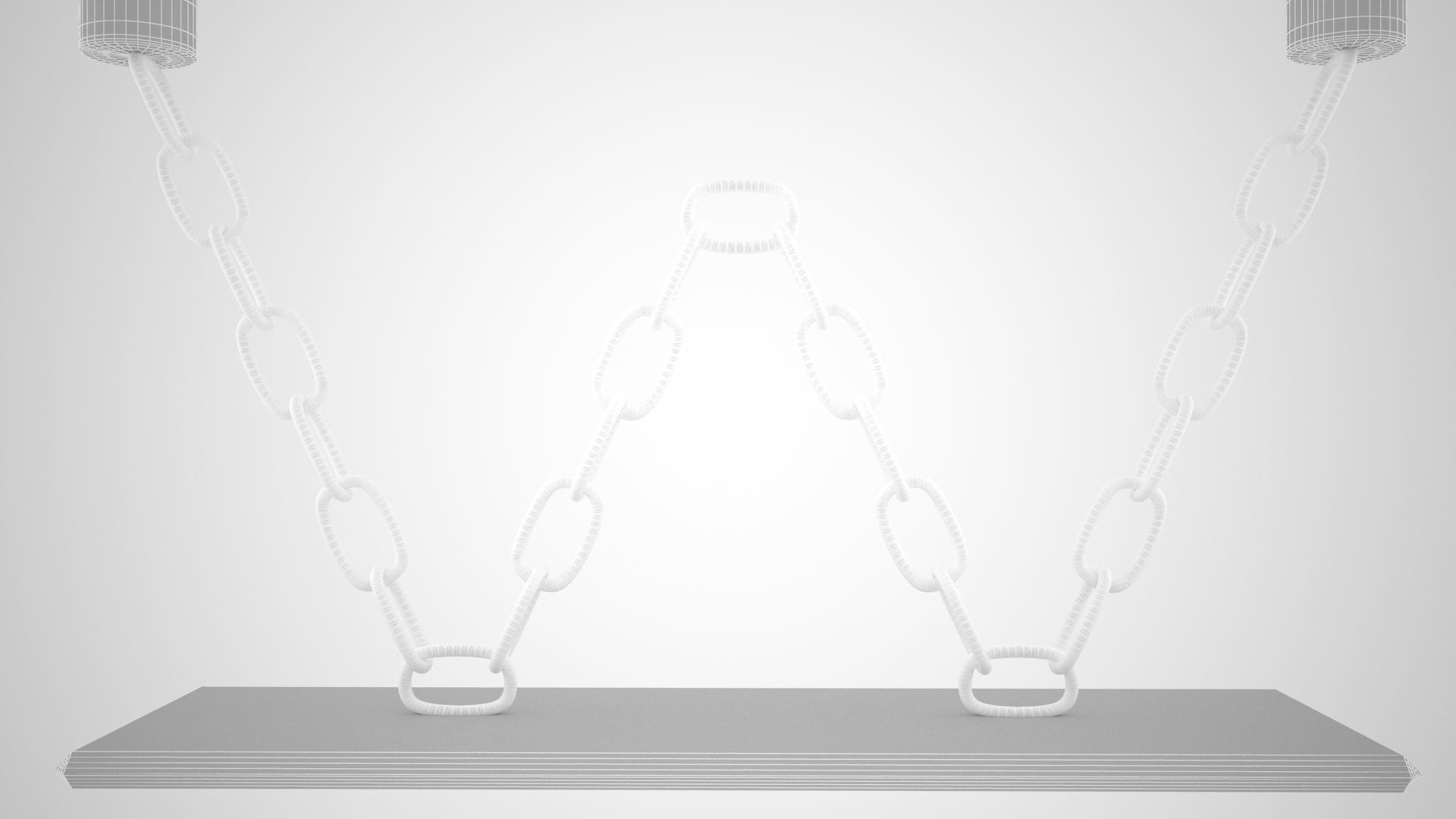 Chain W Candleholder Clear Glass Color 3D model_7