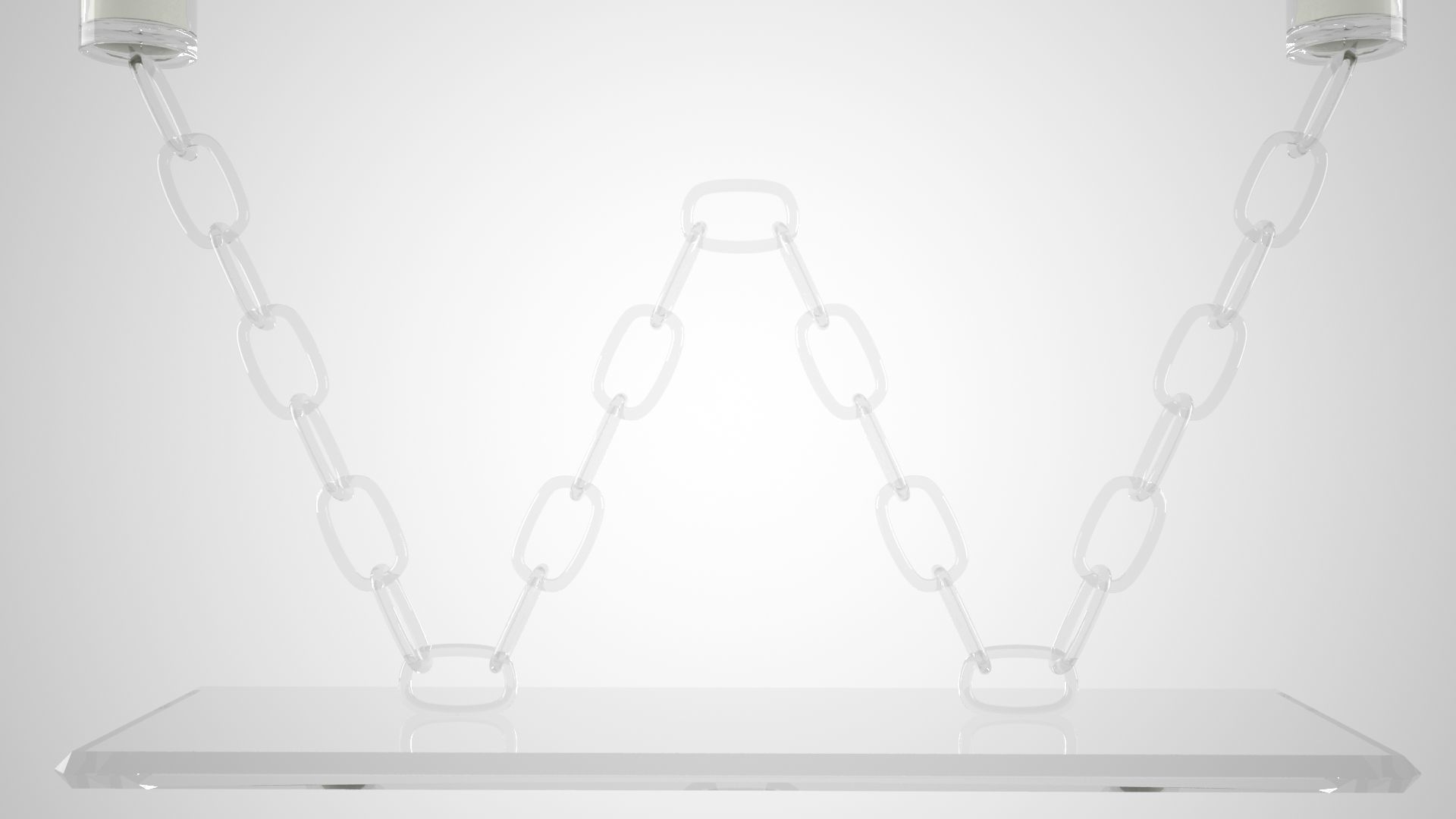 Chain W Candleholder Clear Glass Color 3D model_4