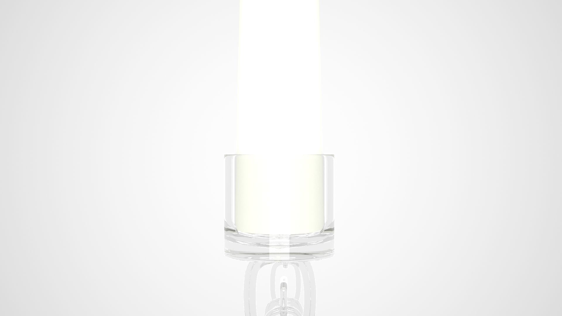 Chain W Candleholder Clear Glass Color 3D model_1